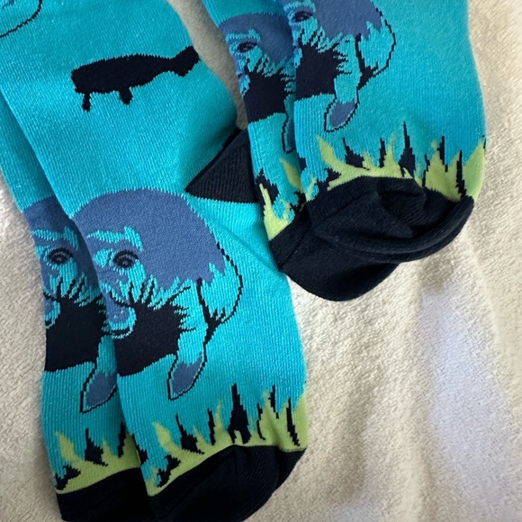 Manatee Socks! 2 pair size medium & large! Kids or adult NWT - Picture 3 of 6
